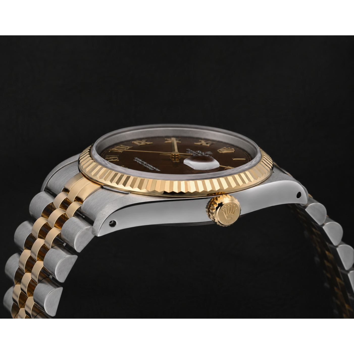 Orologio Rolex Lady-Datejust 31mm Bicolore con Quadrante Cioccolato con Numeri Romani da Donna