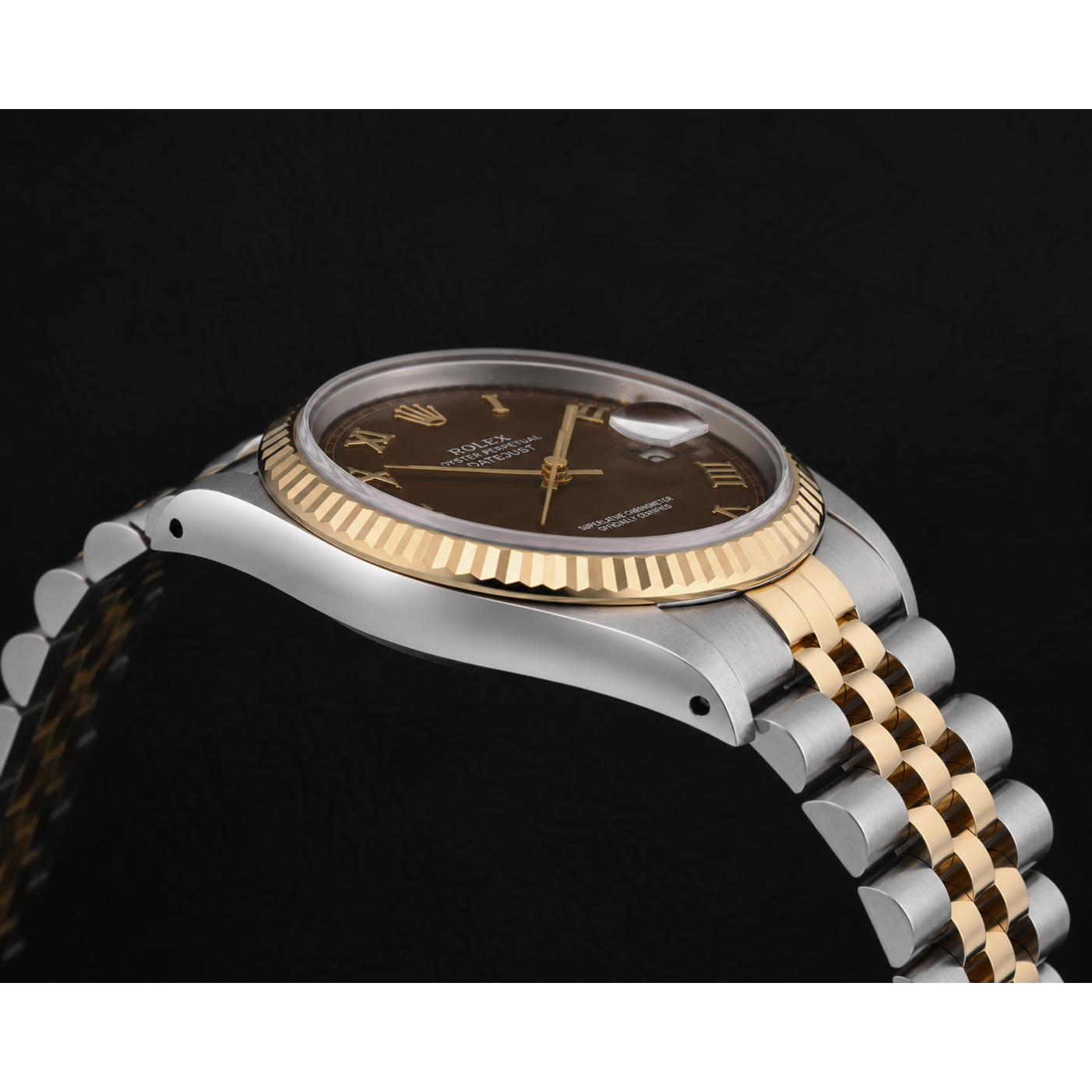 Orologio Rolex Lady-Datejust 31mm Bicolore con Quadrante Cioccolato con Numeri Romani da Donna