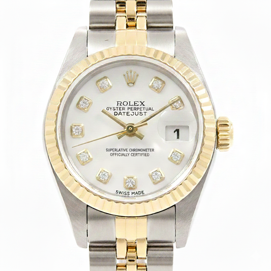 Elegante Diamante Rolex carati – vista frontale