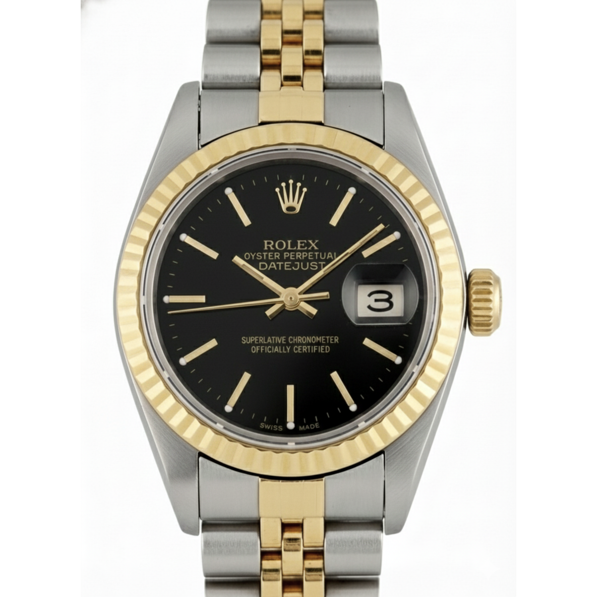 Rolex Gold con Gemma – vista frontale