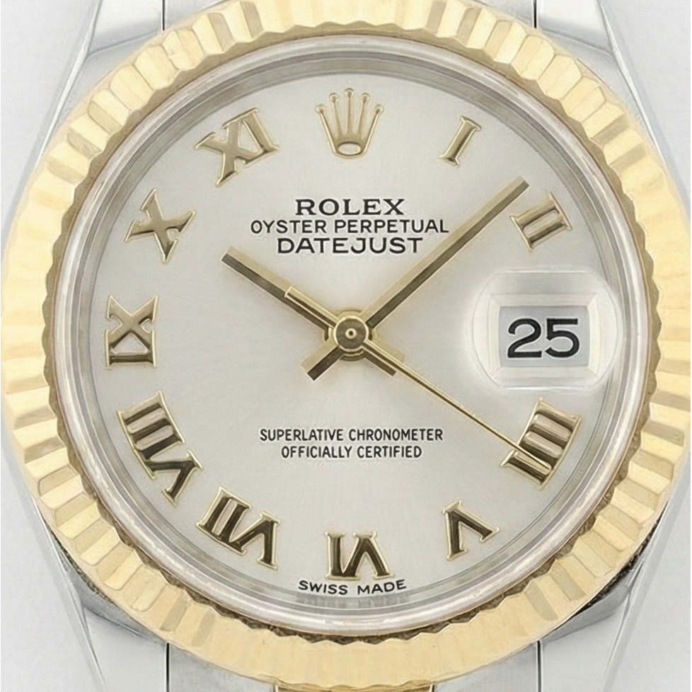 Rolex Gold con Gemma – vista frontale