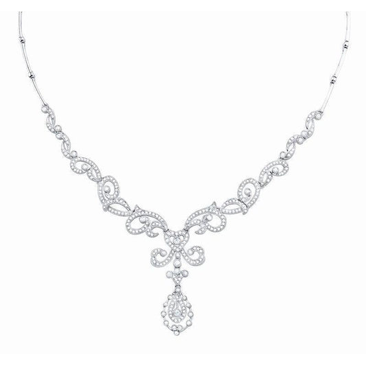 Like La Belle Epoque Jewelry Collana Da Donna Con Vero Diamanti Rotondi