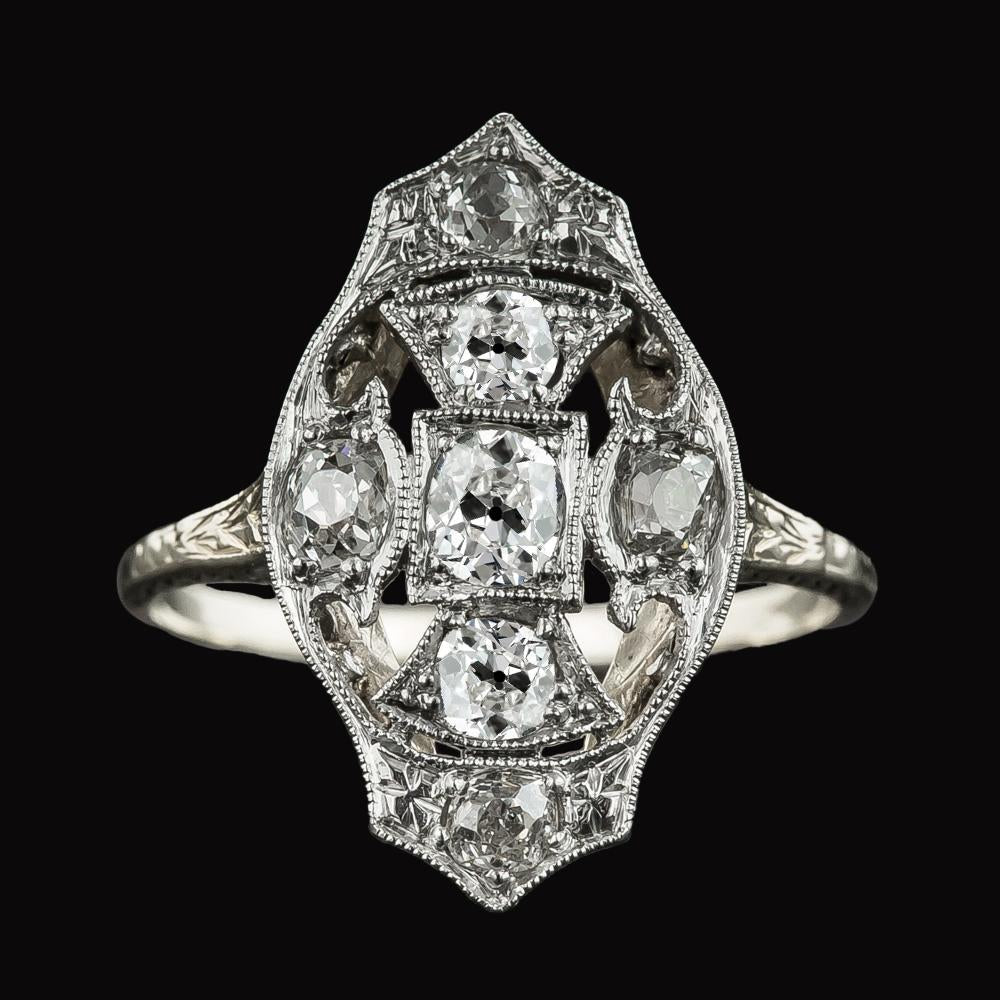 Like La Belle Epoque Jewelry Fancy Ring Oval Old Mine Cut Vero Diamond 4 Carat