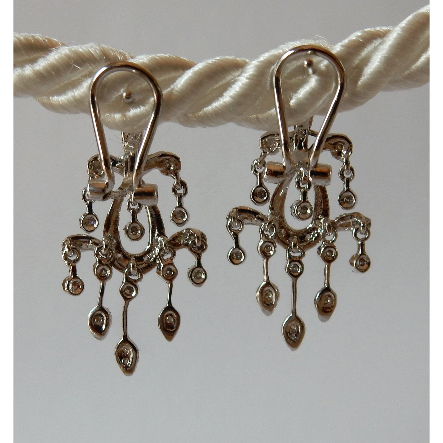 Like La Belle Epoque Jewelry Naturale Diamond Chandelier Orecchini In Oro Bianco