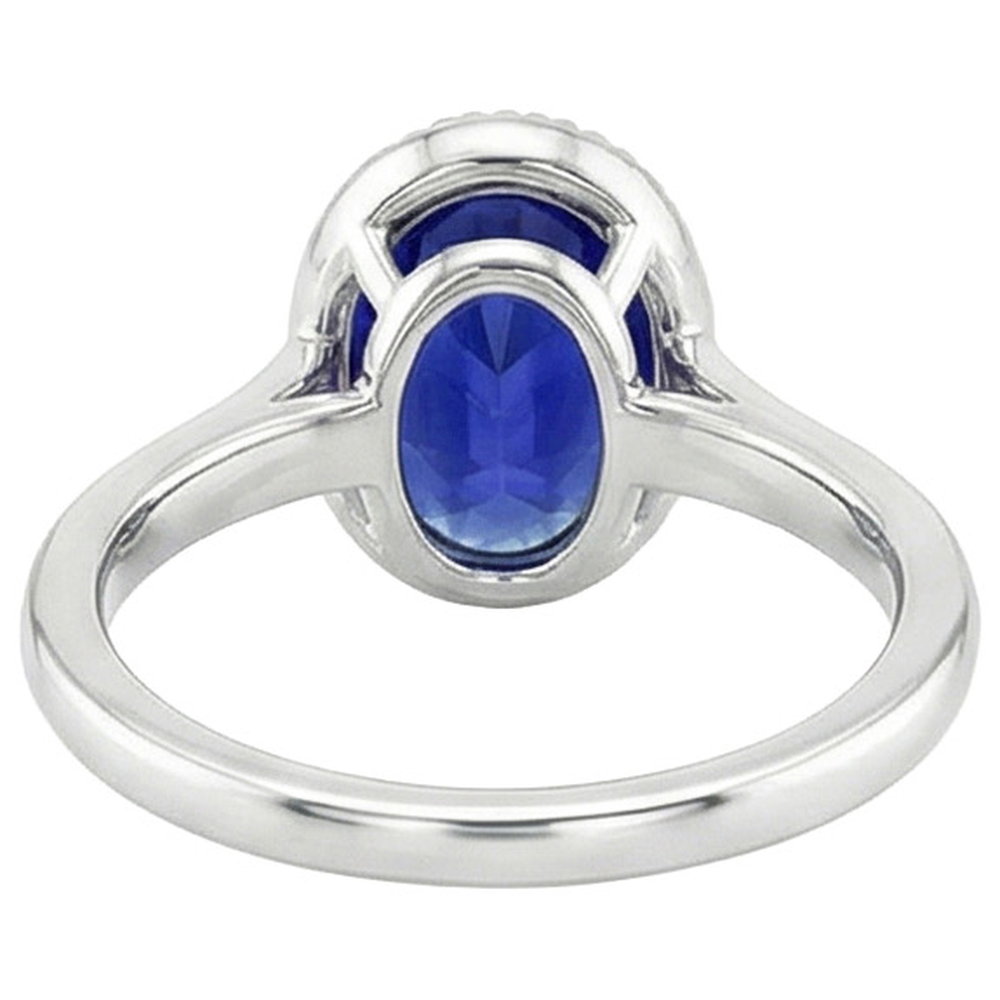 vero oval diamante 3carati anello dettaglio ravvicinato