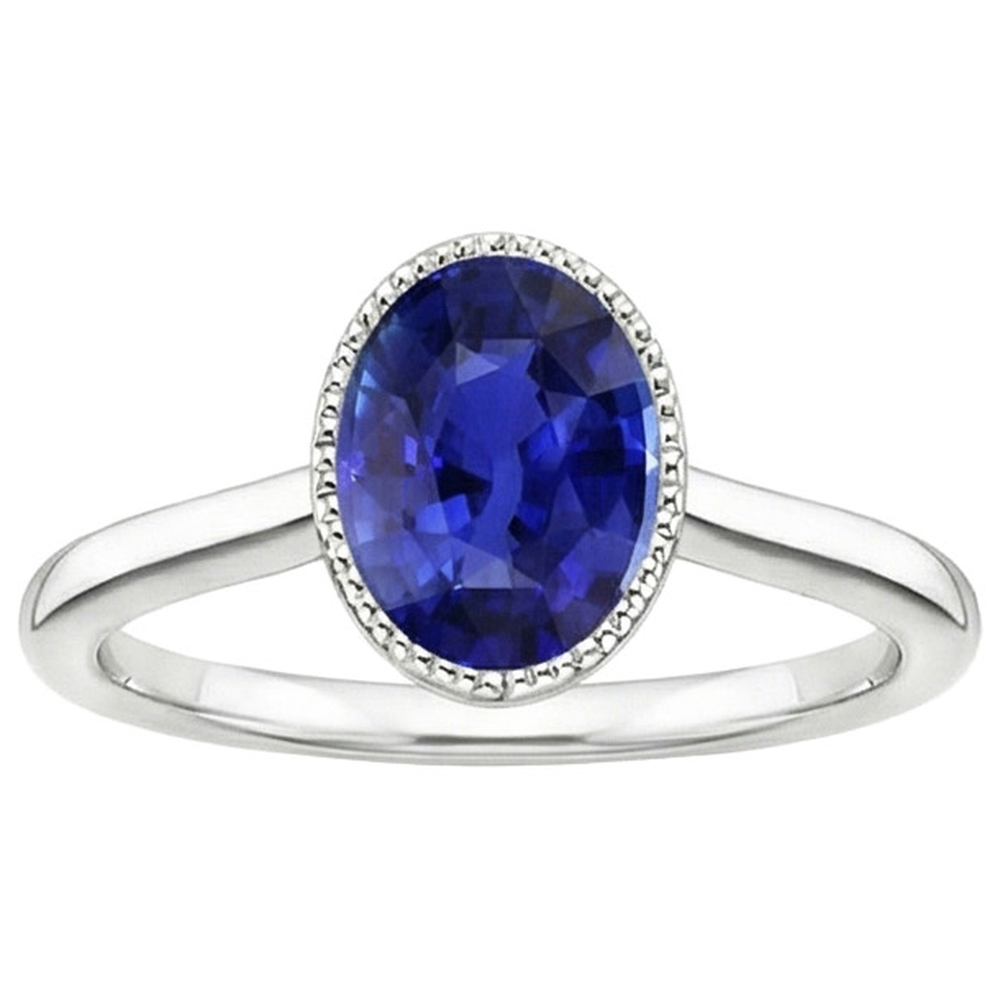 vero oval diamante 3carati anello vista dall'alto