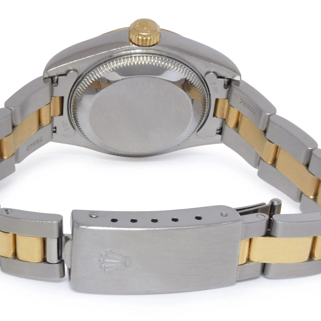 Lunetta Quadrante Bianco Romano Orologio Rolex Datejust Acciaio Inossidabile e Bracciale Oro