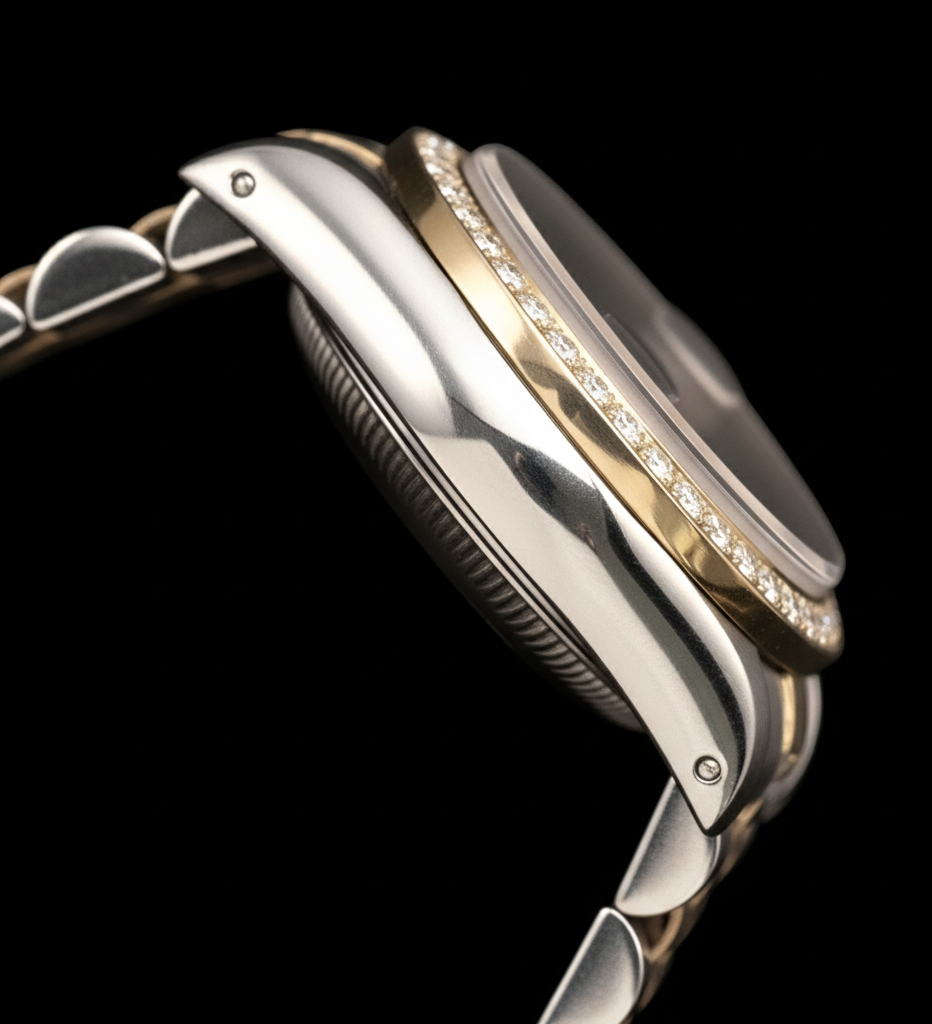 Lunetta con diamanti Rolex Datejust Orologio da donna Quadrante giubileo Acciaio inossidabile e oro