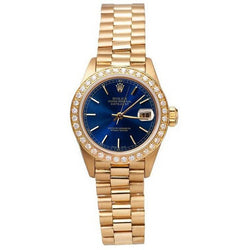 Lunetta con diamanti Rolex Datejust Orologio da donna stile presidenziale oro