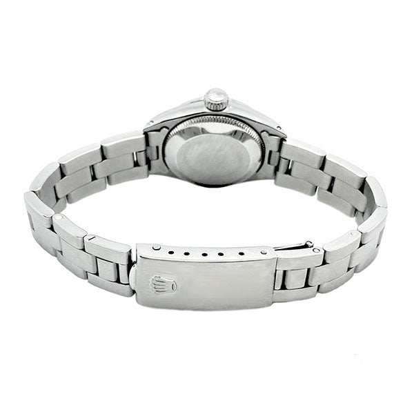 Lunetta liscia quadrante romano bianco Rolex Datejust orologio da donna Ostrica in acciaio inossidabile