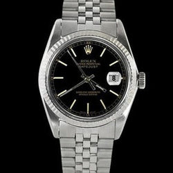 Lunetta scanalata Rolex da uomo con data e quadrante bastoncinoacciaio inossidabile giubileo