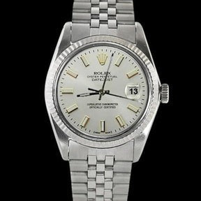 Lunetta scanalata quadrante bianco con bastoncino Rolex da uomo Bracciale 