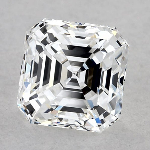 Diamante Asscher da 2 carati, sciolto, taglio E-VVS1, taglio Very Good