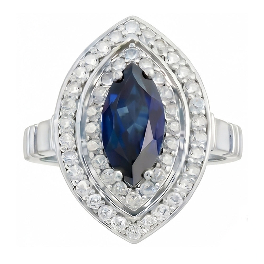 vero marquise diamante 1.50carati anello angolo laterale