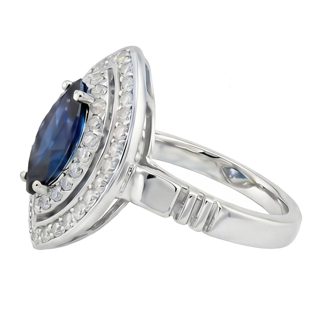 vero marquise diamante 1.50carati anello dettaglio ravvicinato