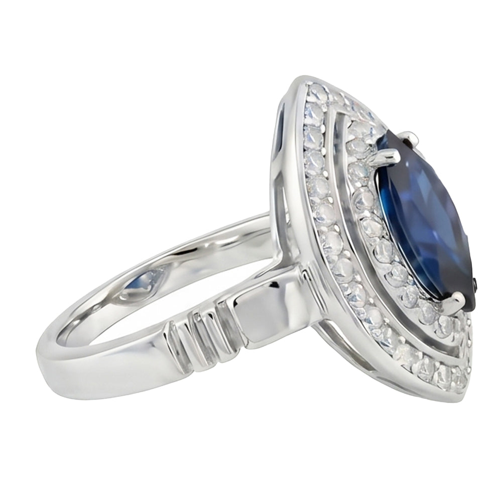 vero marquise diamante 1.50carati anello vista dall'alto