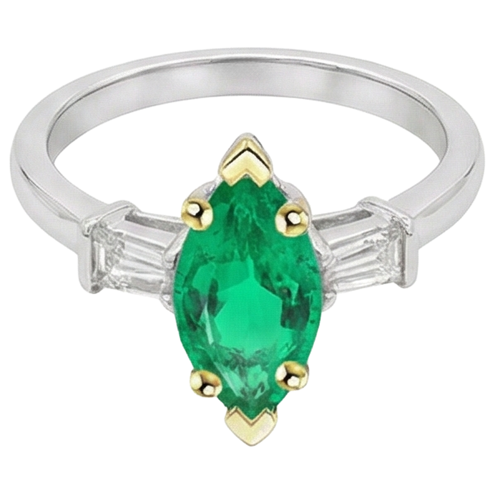 Elegante Anello con Gemma 3,50 carati – vista profilo