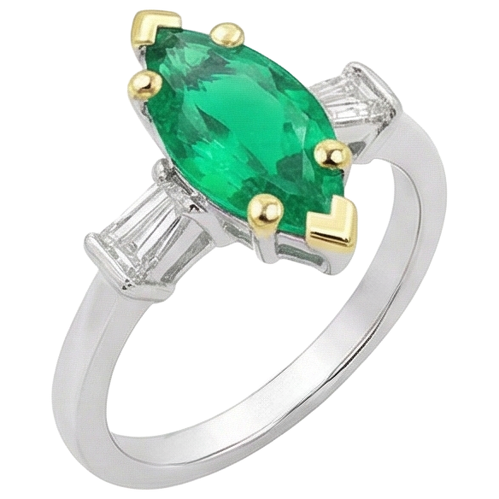 Elegante Anello con Gemma 3,50 carati – vista angolare