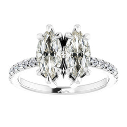 Su misura Anello Solitario con Accenti – Diamante 1 carati