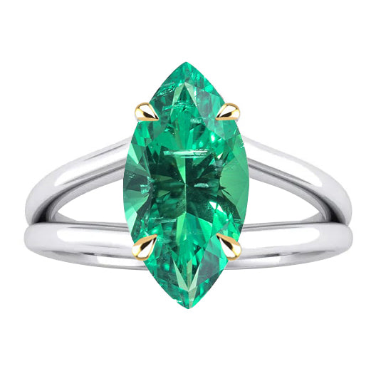 Di lusso Smeraldo Anello con Pietra Preziosa 4 carati – vista principale