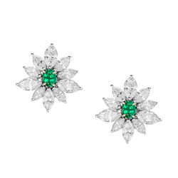 Smeraldo GIA-Certificato Gemstone Earring – 0,50 carati in Oro