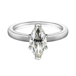 Diamante Fine Anello Solitario 1 carati – Oro Bianco 14K