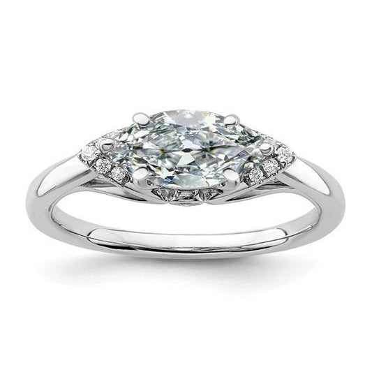 Marquise Old Mine Cut Naturale Diamante Anello Di Fidanzamento Gioielli 6,50 Carati