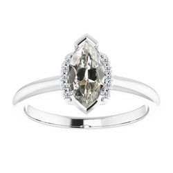 Diamante Anello di Fidanzamento Halo fatto a mano 1 carati