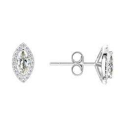 Diamante Fine Orecchini Pendenti – Oro Bianco 14K 0,50 carati
