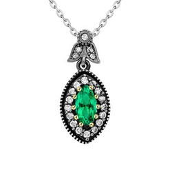 Certificato GIA Collana Pendente – Smeraldo 1,50 carati Oro