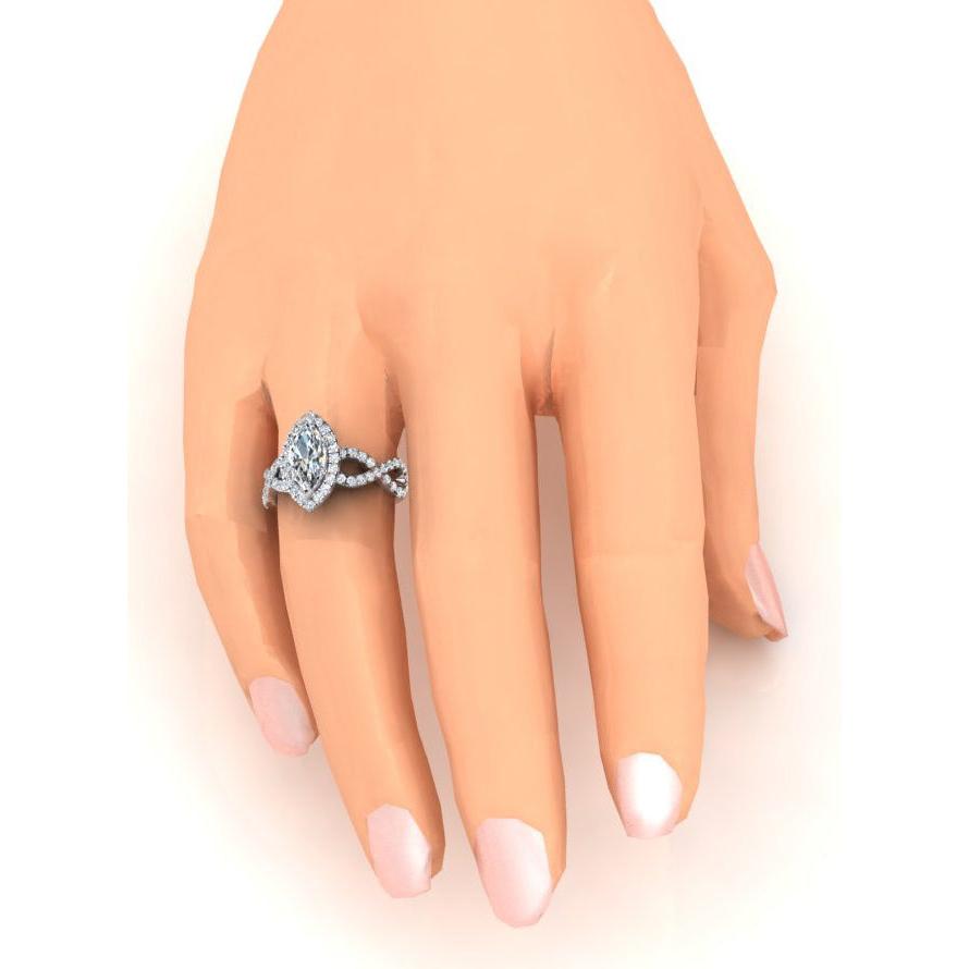 Marquise Infinity Diamanti Estratti Dalla Terra Naturale Gioielli 
