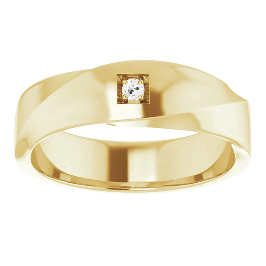 Brillante Anello Maschile 0,25 carati 10K Yellow Gold – vista principale