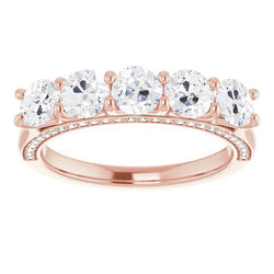 Mezza Eternity Band Il Giro Vecchio Minatore Naturale Diamante Gioielli Da Donna 7,50 Carati