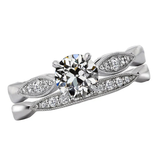 Anello di Proposta Oro 14 Carati Bianco con Diamante Fine – vista principale