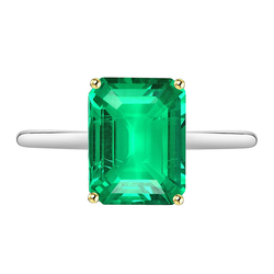 Raffinato Certificato GIA Smeraldo Fine Anello con Gemma – 4