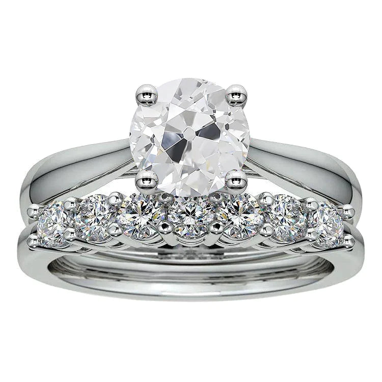Diamante Fine Anello Nuziale 2,50 carati Oro Bianco 14K – vista principale