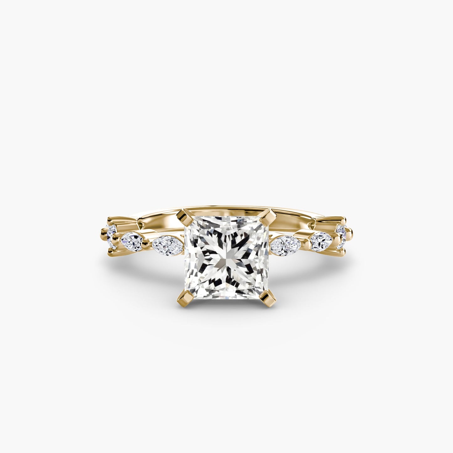 Pietra Preziosa Taglio Brillante Setting in Gold – vista laterale