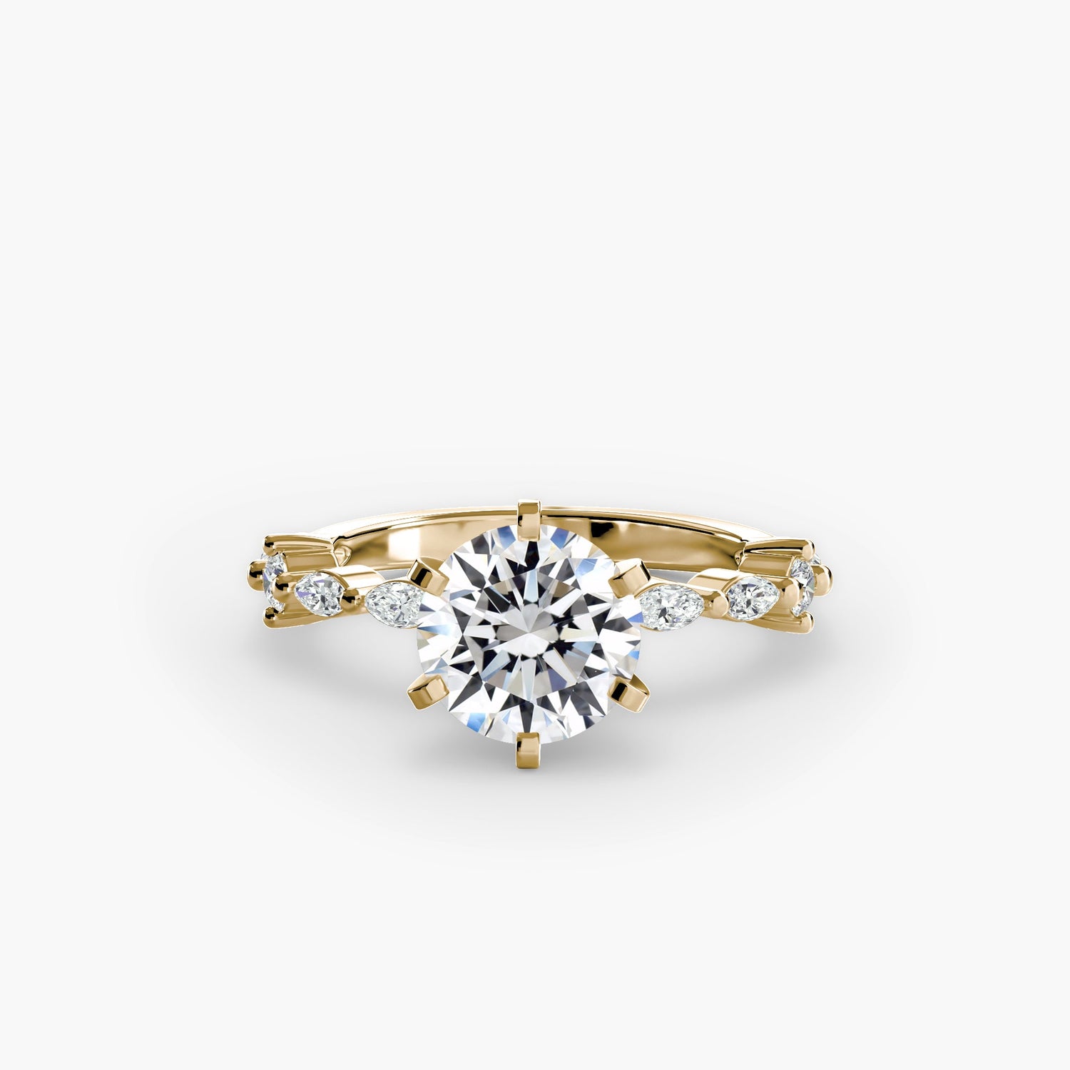Pietra Preziosa Setting -carati Gold – vista frontale