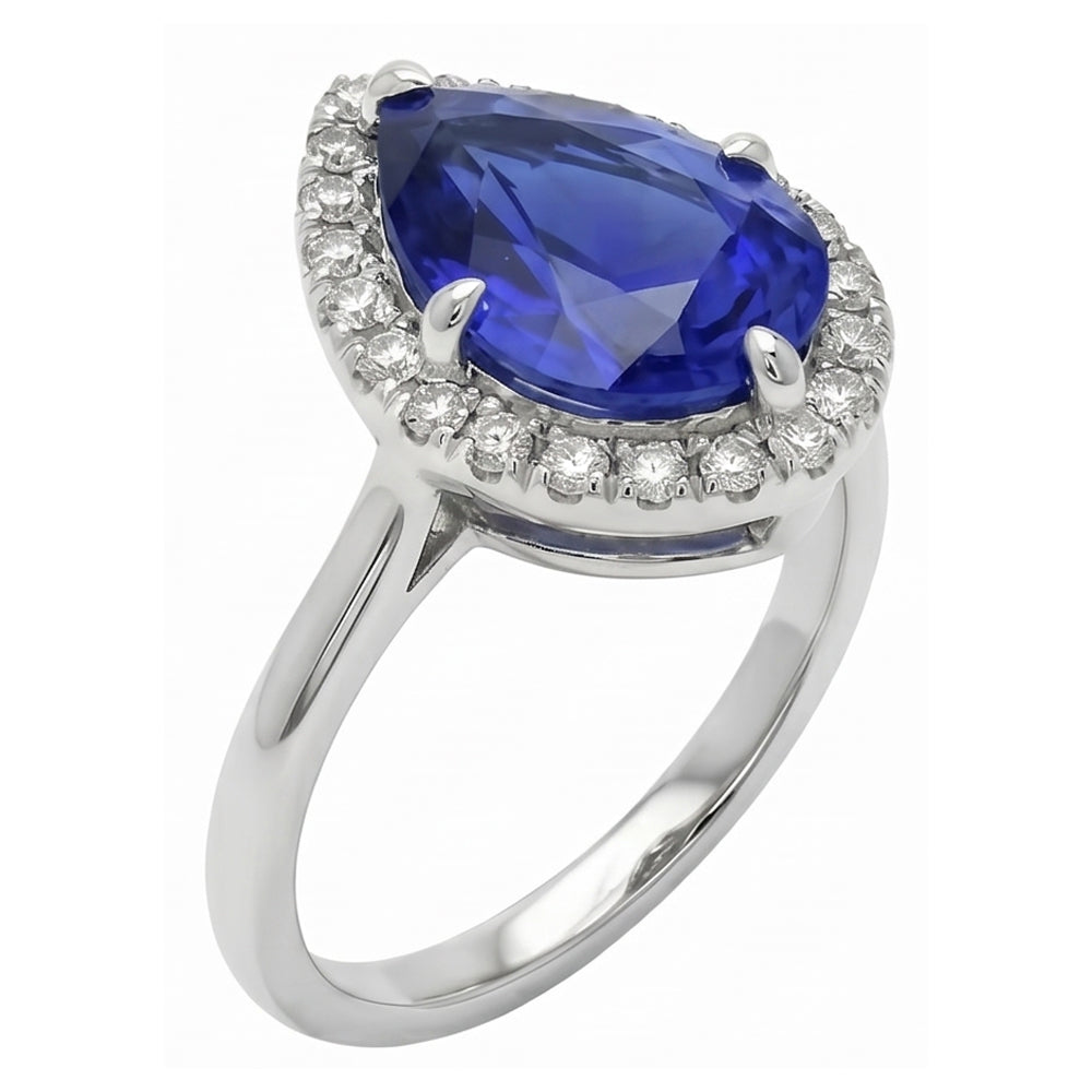 Zaffiro Blu Fiordaliso Anello Pietra Colorata – vista principale