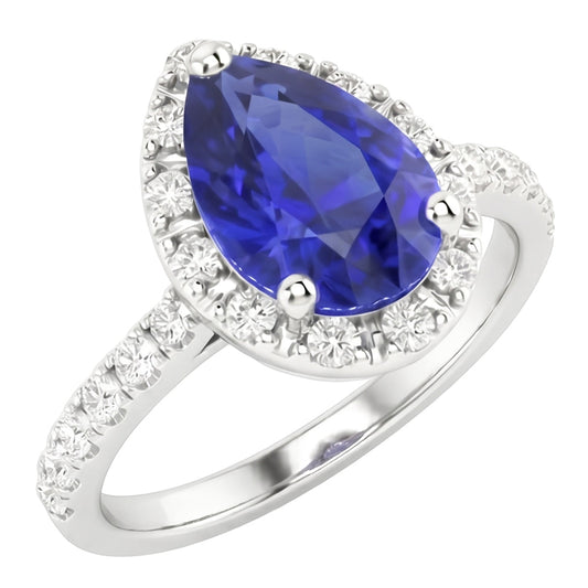 Zaffiro Blu Fiordaliso Anello Pietra Colorata – vista principale