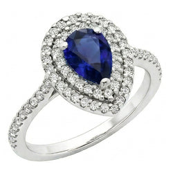 Brillante Zaffiro Blu Reale Anello con Gemma 3,50 carati