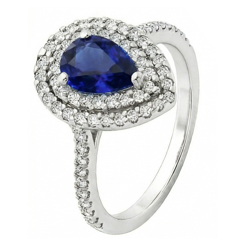 Zaffiro Blu Reale Anello con Gemma – vista angolare