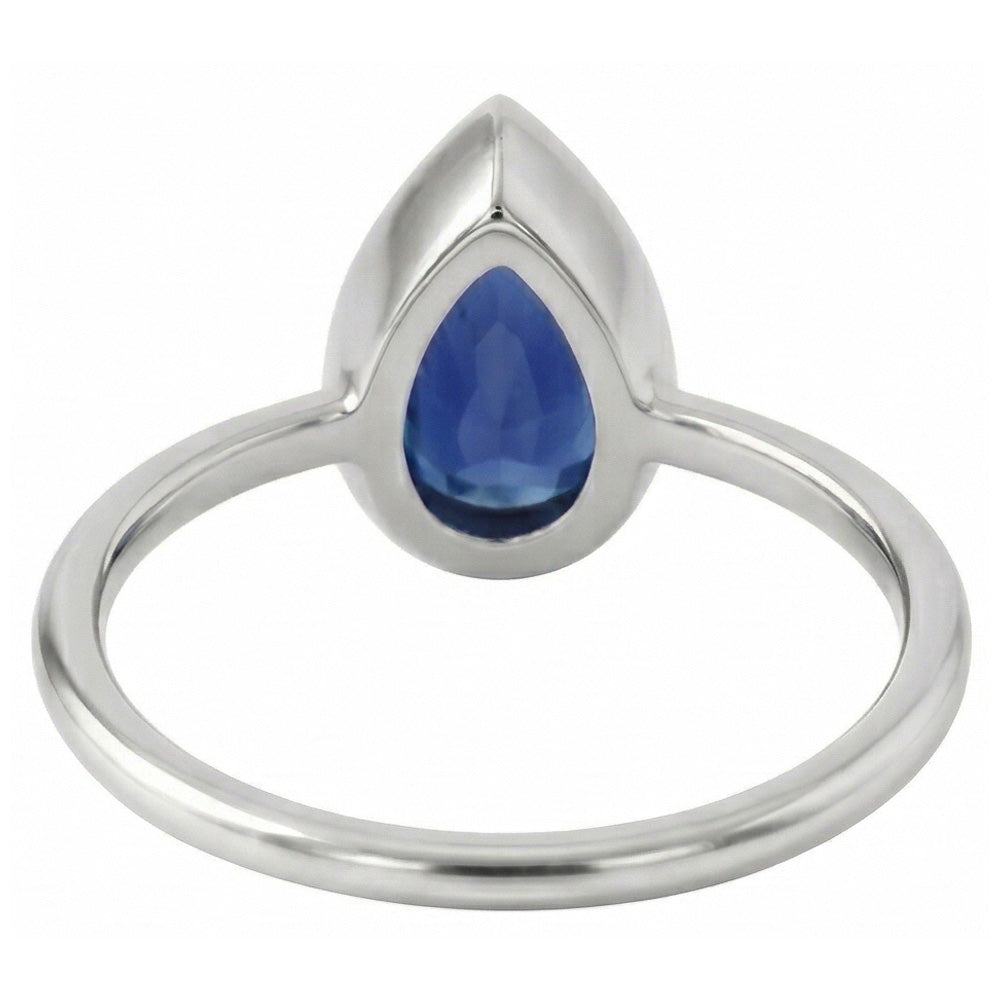 Zaffiro Blu Reale Anello Pietra Colorata – vista profilo