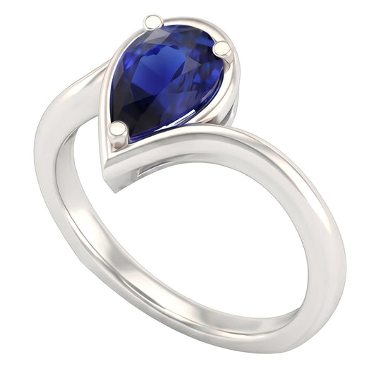 Abbagliante Anello con Pietra Preziosa 1,50 carati – vista frontale