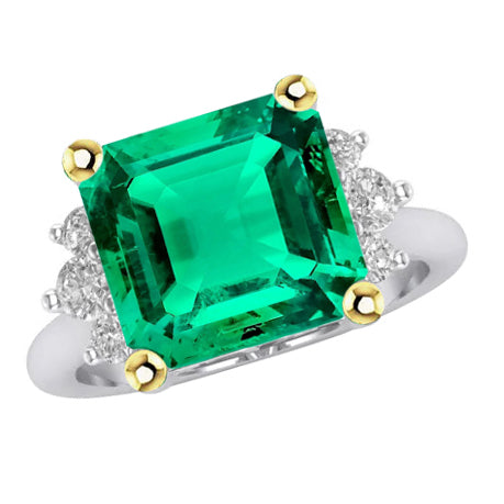 Squisito Smeraldo Fine Anello Pietra Colorata 5 carati – vista principale