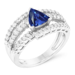 Naturale Ceylon Blu Zaffiro Anello