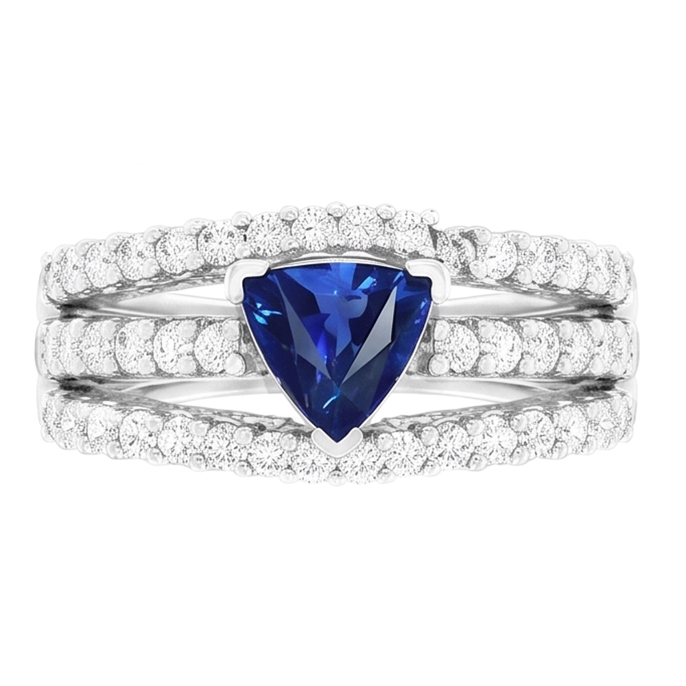 Naturale Ceylon Blu Zaffiro Anello