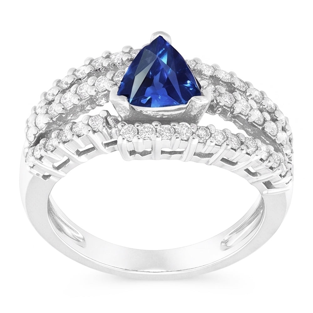 Naturale Ceylon Blu Zaffiro Anello