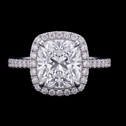 Naturale Diamante Naturale Autentico ( non creato in laboratorio ) Centrale Taglio Cuscino 2.55 Ct. Anello Di Fidanzamento