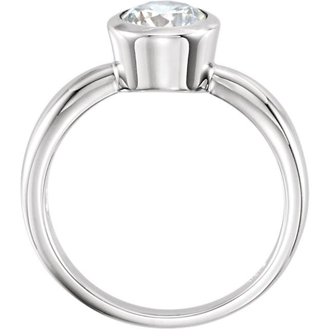 Naturale Anello Di Fidanzamento Solitario Con Castone Rotondo 1.25 Carati